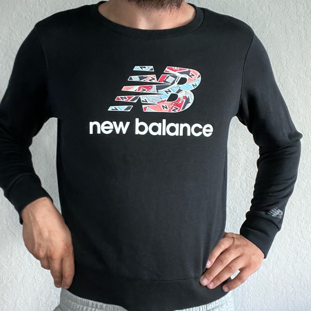 New balance shoe logo pullover